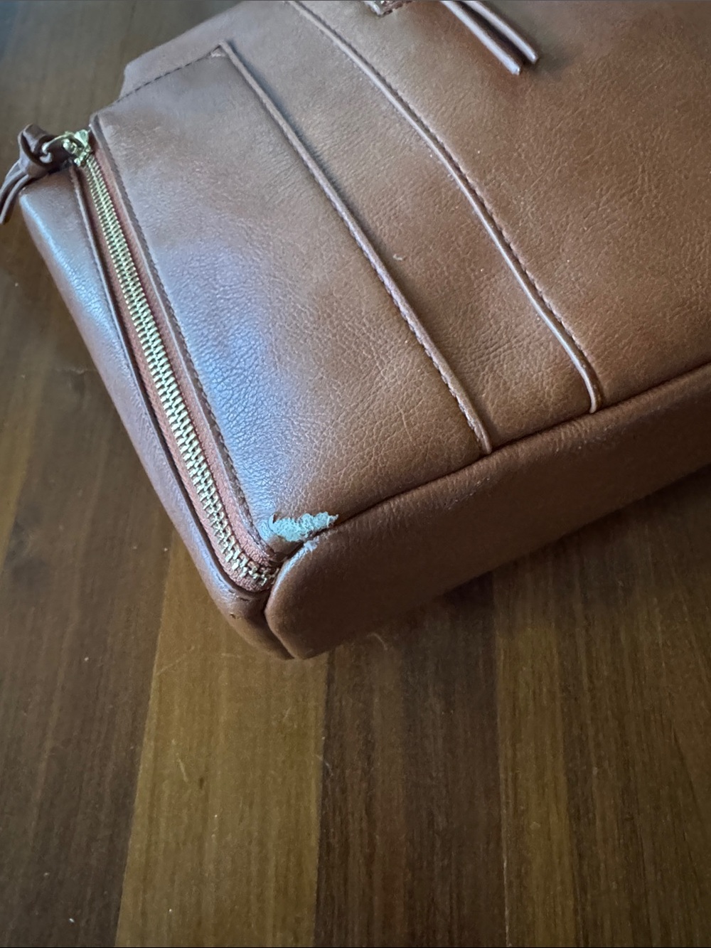 Māden Convertible Carryall Tote - Saddle - Picture 7 of 12